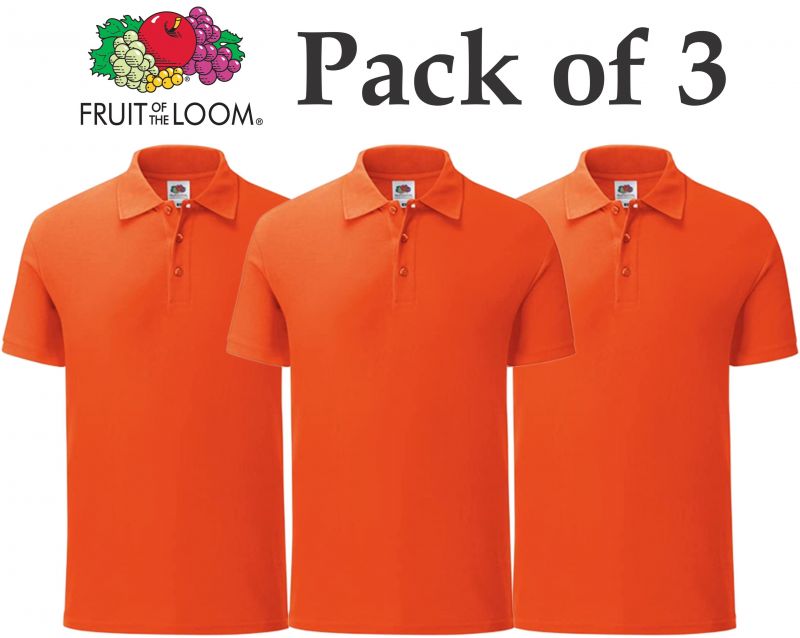 Fruit Of The Loom FotL Pack of 3-Orange