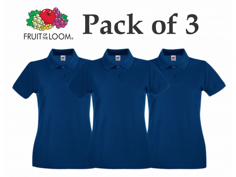 Fruit Of The Loom Ladies Pack of 3-Blue