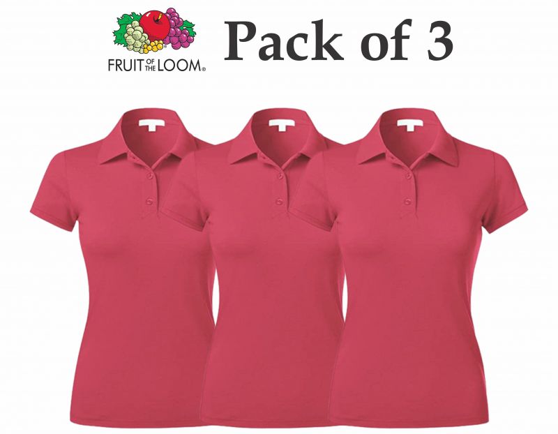 Fruit Of The Loom Ladies Pack of 3-Pink