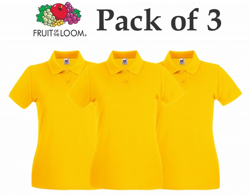 Fruit Of The Loom Ladies Pack of 3-Yellow