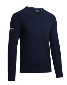 Ribbedd V-neck Merino Sweater ST-CW76