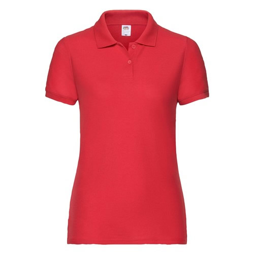 Fruit Of The Loom Ladies Polo Red