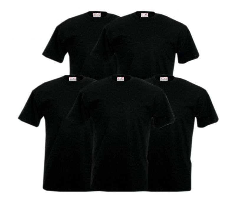 Stichy T-shirts pack of 5  black