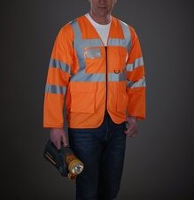 Hi - vis Executive Long Seleeve Waistcoat H-44