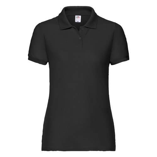 Fruit Of The Loom Ladies Polo Black