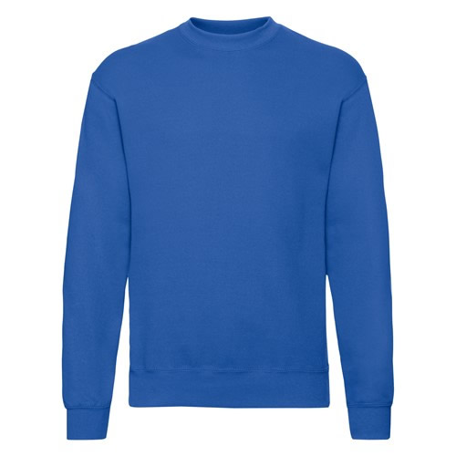 Fruit Of The Loom Set In Sleeve Sweatshirt Royal
