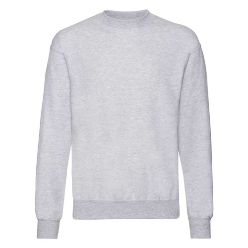 Fruit Of The Loom Set In Sleeve Sweatshirt Heather Grey
